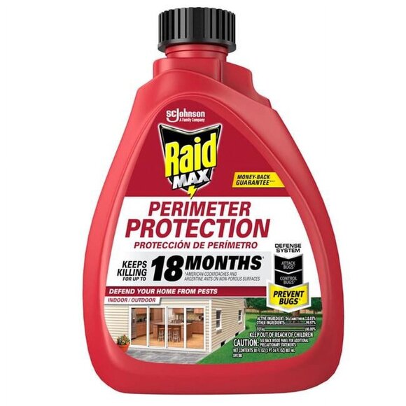 Raid Max Pest Bug Control Liquid Perimeter Protection Indoor Outdoor 30oz Refill - Picture 1 of 11